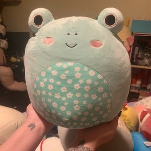 Fritz the frog floral belly squishmallow NWT